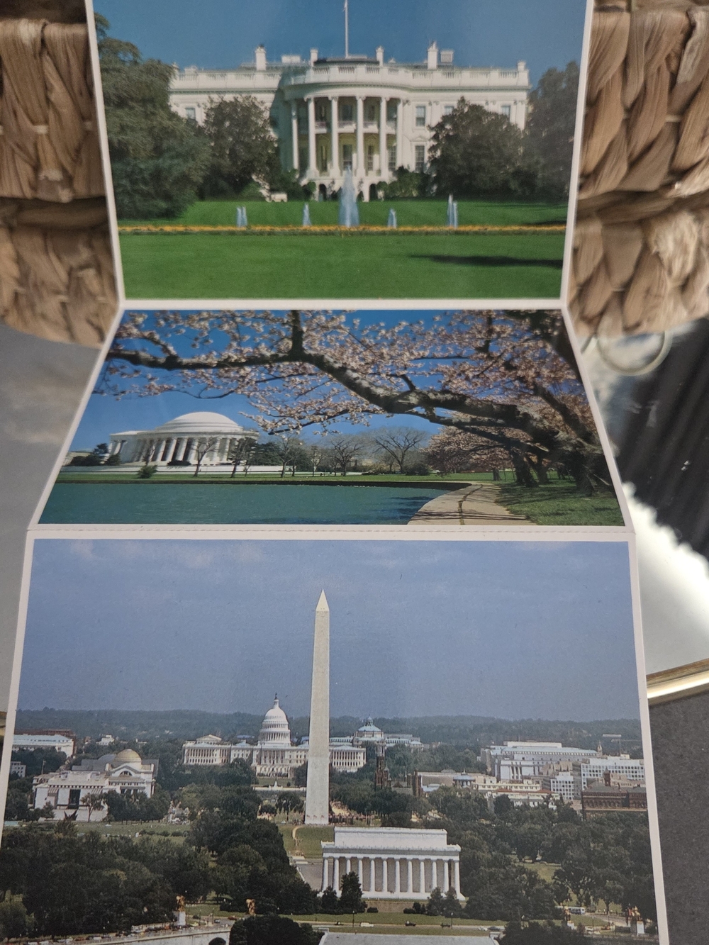 Vintage Washington D.C. National Mall Fold-Out Postcard Set Unused White House